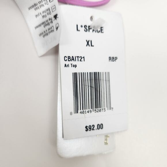 L*Space Ari Bikini Top in Pink Brown Size XL NWT - Picture 3 of 4